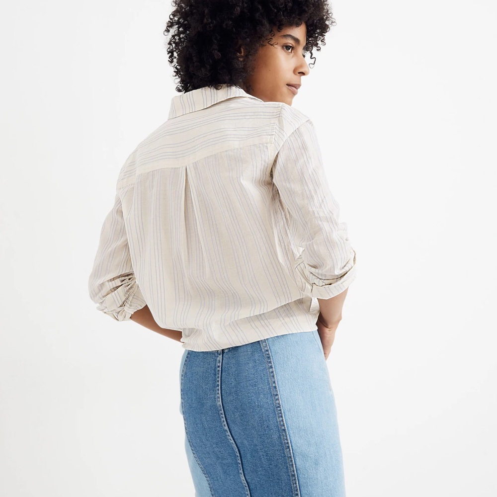 Madewell tie front shirt S.
